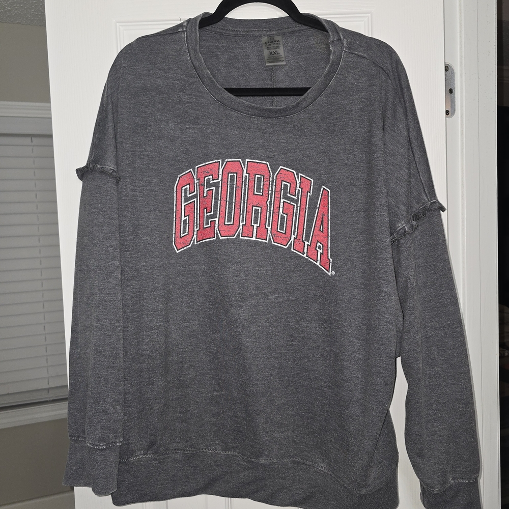 Women's Gameday Couture Georgia Bulldogs UGA Grey Sweatshirts Size XXL